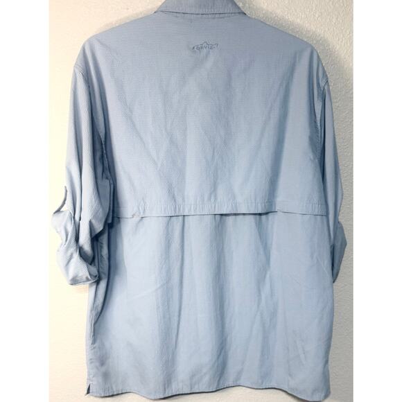 Orvis Men’s Blue Long Sleeve Fishing Shirt Size XL Vented Performance Button Up - Picture 5 of 6